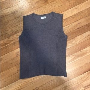 Calvin Klein Runway Ribbed Blouse